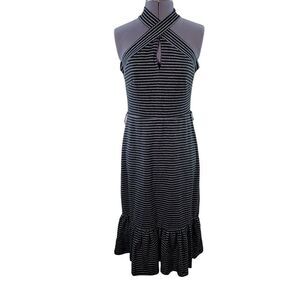Michael Kors Striped Midi Dress Sz S